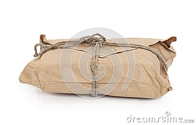 Old post parcel Stock Photo