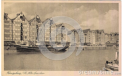 Old postcard between 1905-1920. KÃ¶nigsberg Stock Photo