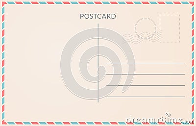 Old postcard Vector Illustration