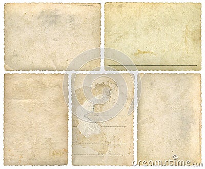 Old Postcards Photo Frames Cutout Stock Photo