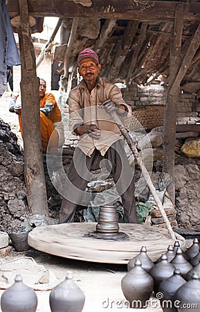 Old potter Editorial Stock Photo