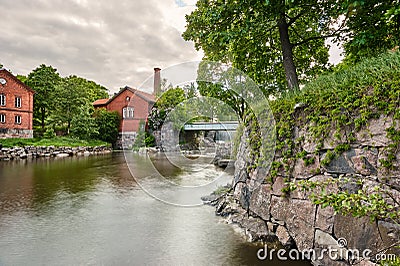 Old power plant in Vanhankaupunginkoski, Helsinki, Finland Stock Photo