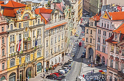 Old Prague street Editorial Stock Photo