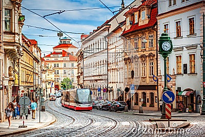 Old Prague street Editorial Stock Photo