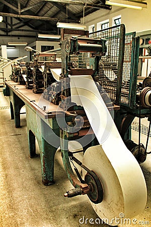 Old printing machine Editorial Stock Photo