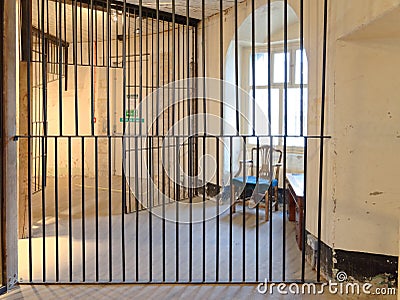 Old prison cell in oxford castle prison, oxford, england Stock Photo