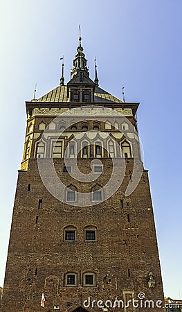 Old Prison Tower and Torture Chamber in Gdansk, Tricity, Pomerania, Poland Stock Photo