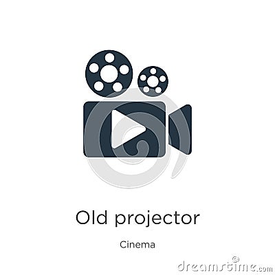 Old projector icon vector. Trendy flat old projector icon from cinema collection isolated on white background. Vector illustration Vector Illustration