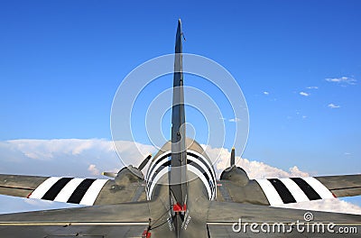 Old propellar plane Stock Photo