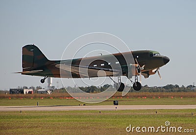 Old propeller airplane Stock Photo