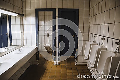 Old public toilets Stock Photo