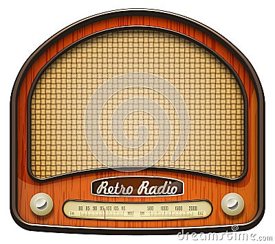 Old radio Vector Illustration