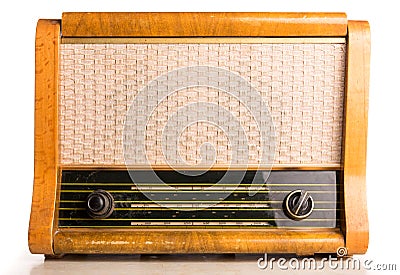 Old radio tuner Stock Photo