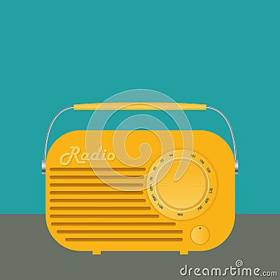 Old Radio Tuner Icon Vector Illustration Stock Photo