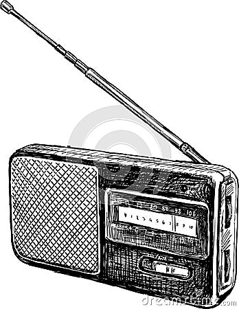 Old radio Vector Illustration