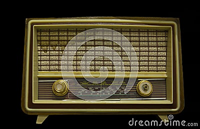 Old radio from 1950 Stock Photo