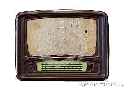 Old radio from 1950 and the years Stock Photo