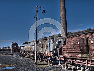 Old rail carriages. Stock Photo