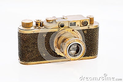 Old rangefinder camera Stock Photo
