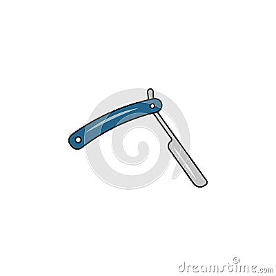 Old razor for shaving icon. Simple element illustration. Old razor for shaving symbol design from Barbershop collection set. Can b Cartoon Illustration