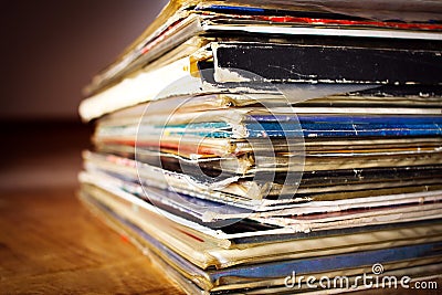 Old records Stock Photo