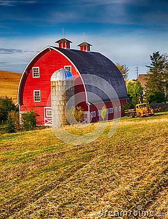 Red Barn Stock Photo