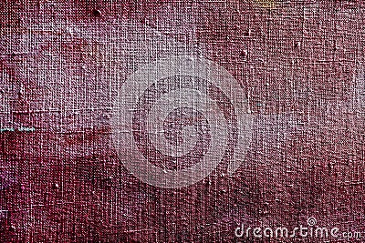 Old red canvas. texture of a tissue grunge background Stock Photo