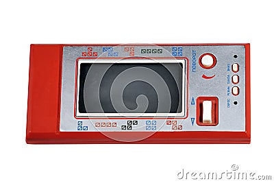 Old Red Gamepad Stock Photo