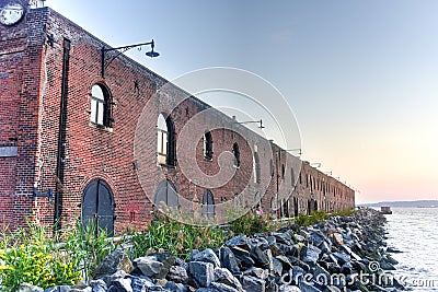 Old Red Hook Industrial Facility Editorial Stock Photo