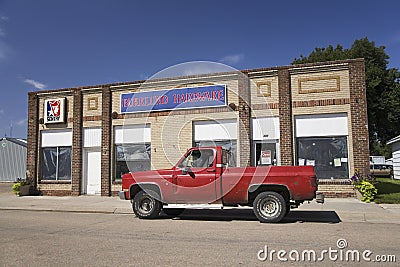 Old red pickup truck Editorial Stock Photo
