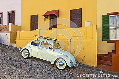 Vintage Car in Bo Kaap, South Africa Editorial Stock Photo