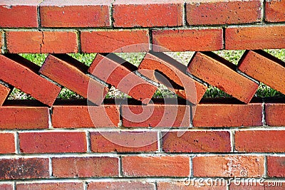 concrete brick design fence stock photography image 27047142
