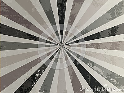 Old retro grunge sunburst background in brown and black sepia tones Stock Photo