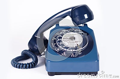 Old retro phone Stock Photo
