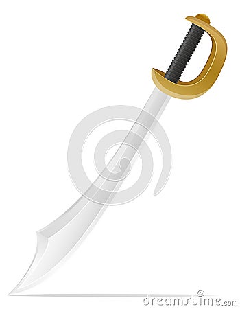 Old retro pirate sword vector illustration Vector Illustration