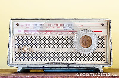 Old retro radio Stock Photo