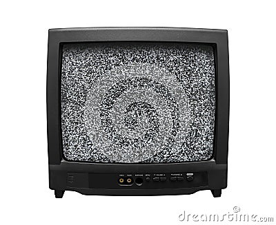 Old Retro TV noise Stock Photo