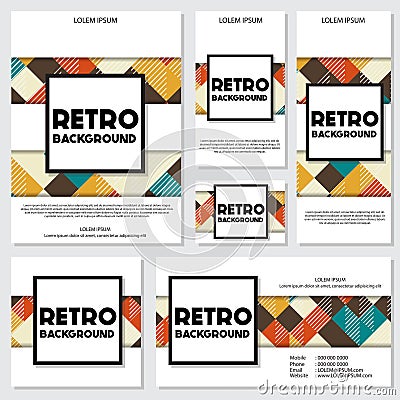 Old retro Vintage style background Design Template Vector Illustration