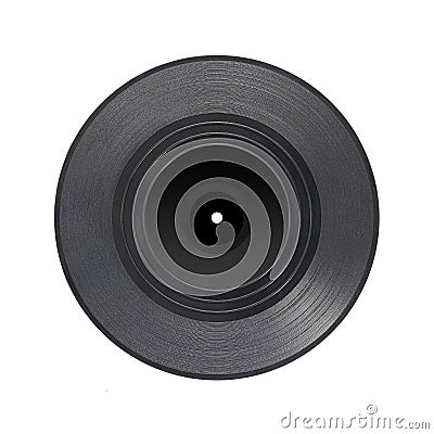 Old, retro vinyl 45 RPM record, isolated on white background Stock Photo