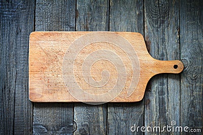 Old retro vitnage empty cutting board food concept background Stock Photo