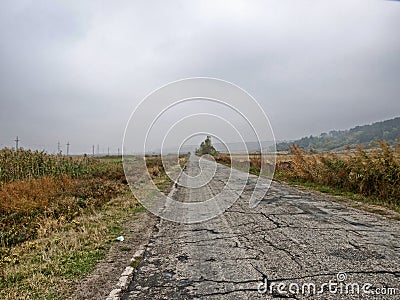 Agriculture fields and a old countryside road Stock Photo