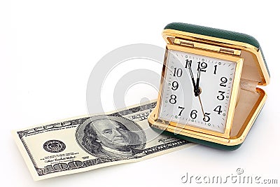 Old road clock. Retro clock. Time is money Stock Photo