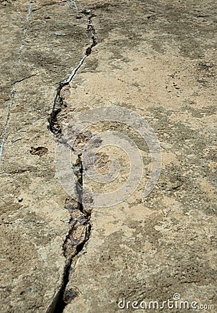 Old road in disrepair Stock Photo