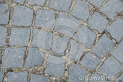 Old road paved Stock Photo