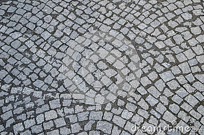 Old road paved Stock Photo