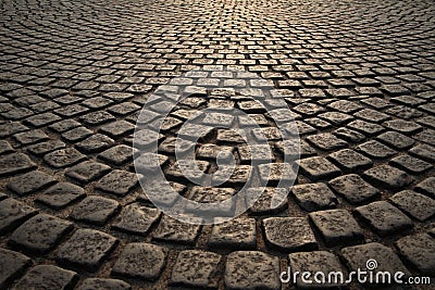 Old Road Paved Stock Photo