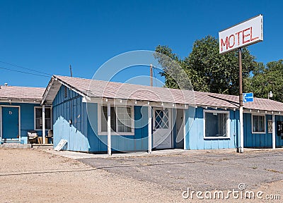 Old roadside motel Stock Photo