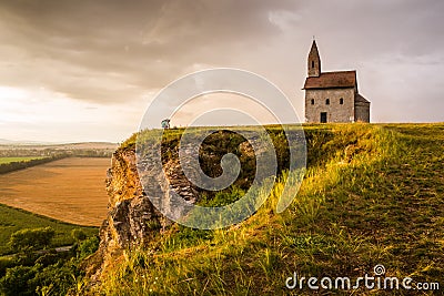 Old Roman Church in Drazovce, Slovakia Stock Photo