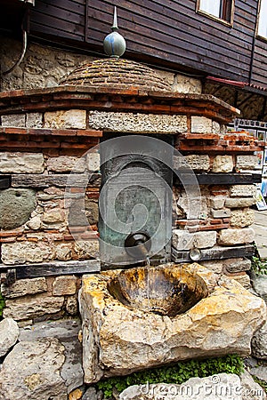 Old Roman fountain Stock Photo