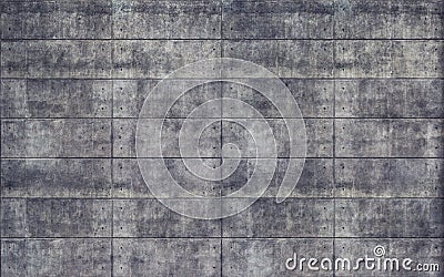 Old rough concrete tiles wall texture Stock Photo